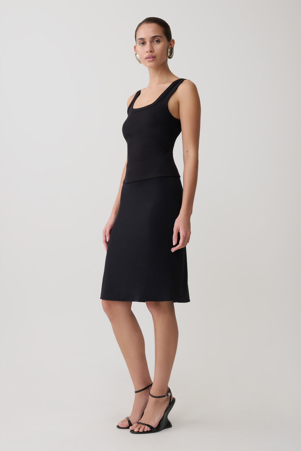 Ismay Square Neck Tank - Black