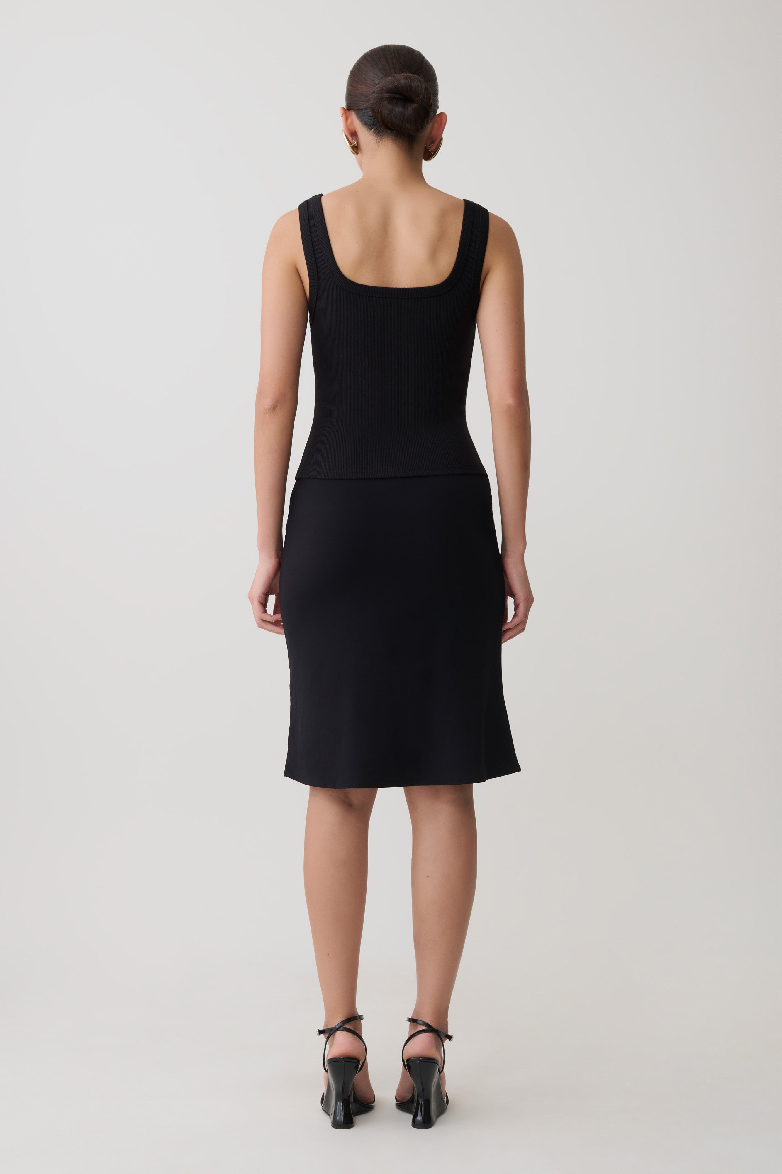 Ismay Square Neck Tank - Black