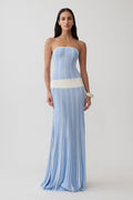 Joyce Stripe Maxi Knit Dress - Blue