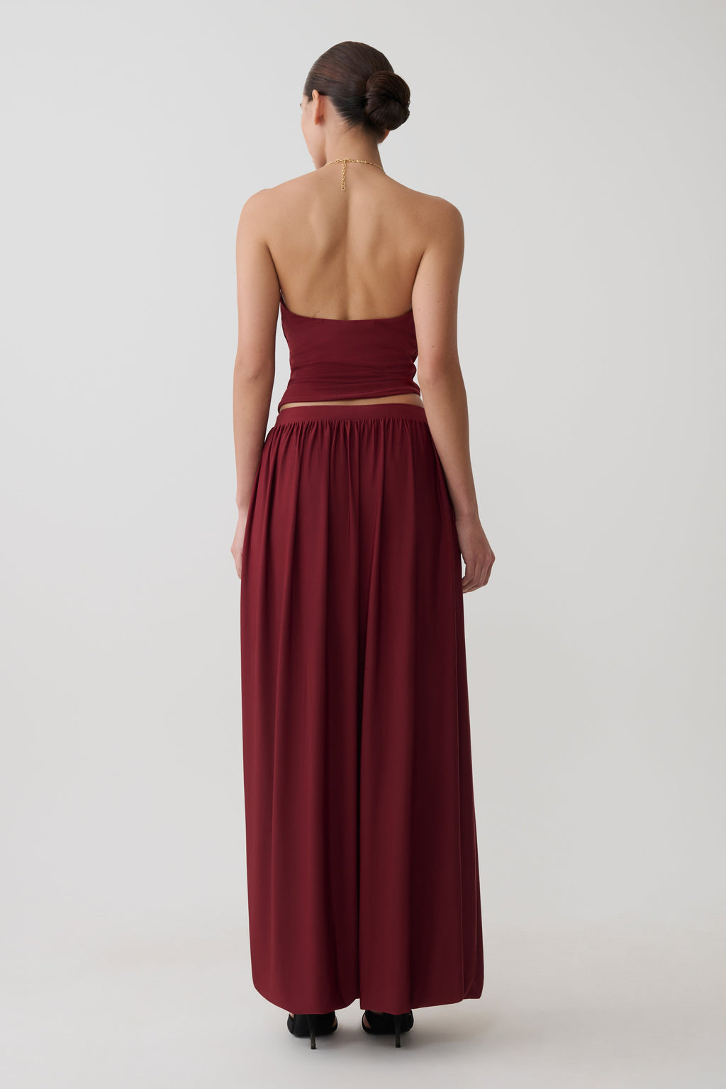 Banks Halter Neck Top With Hardware - Wine