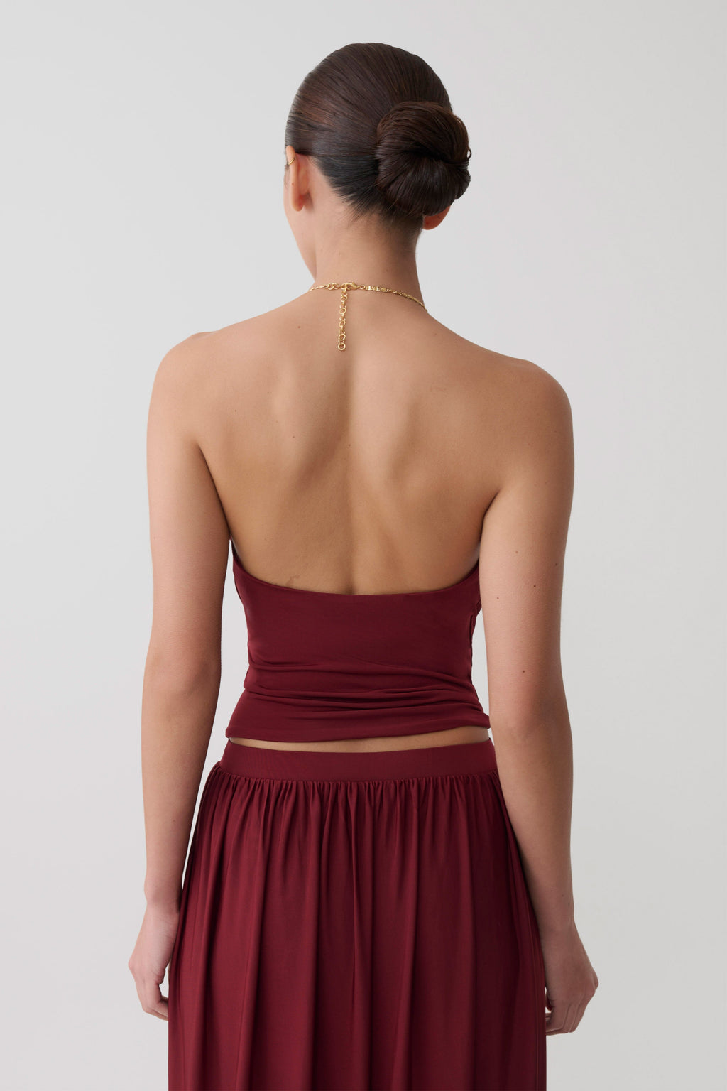 Banks Halter Neck Top With Hardware - Wine