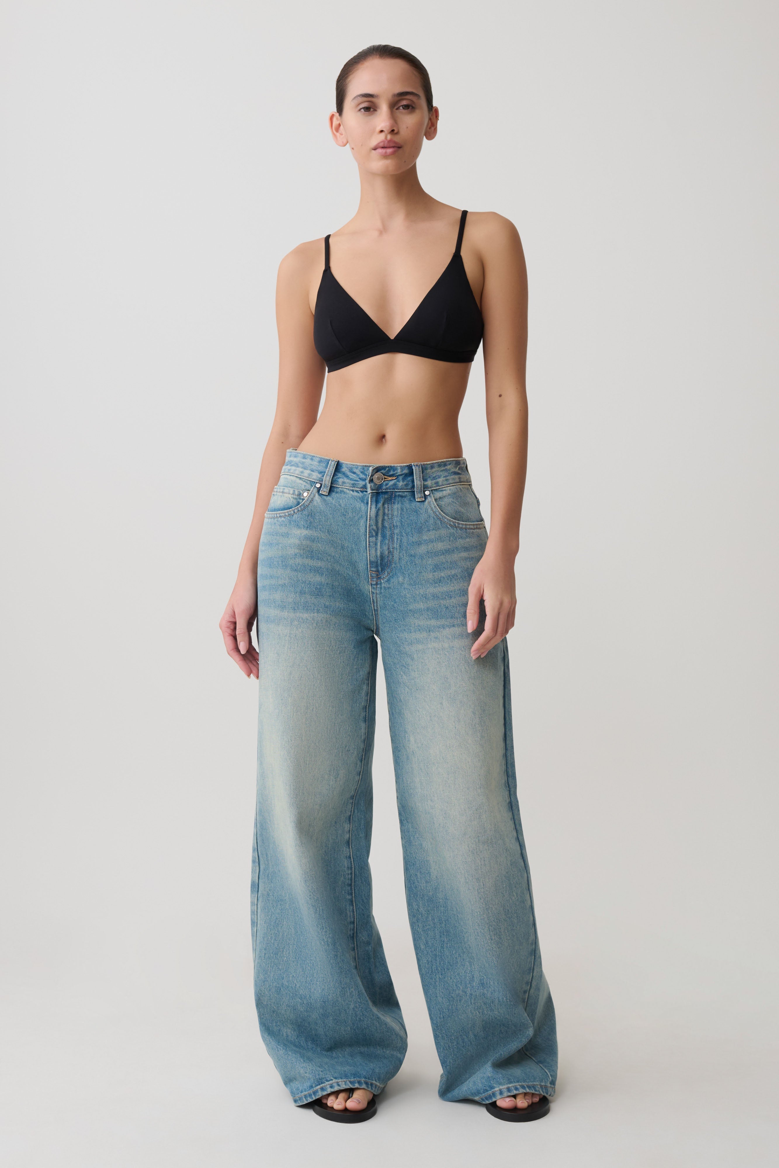 Kels Micro Triangle Bralette - Black