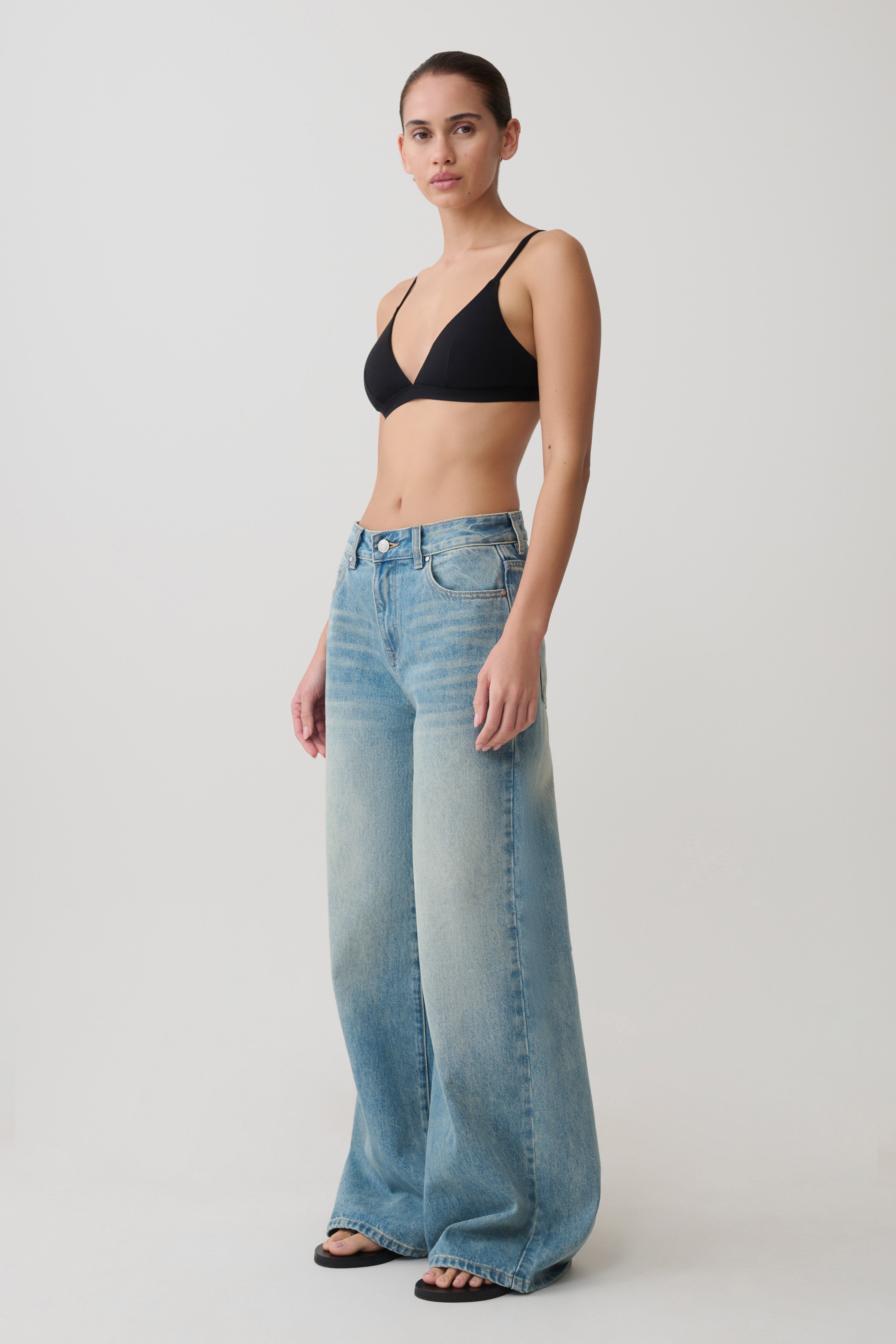 Kels Micro Triangle Bralette - Black