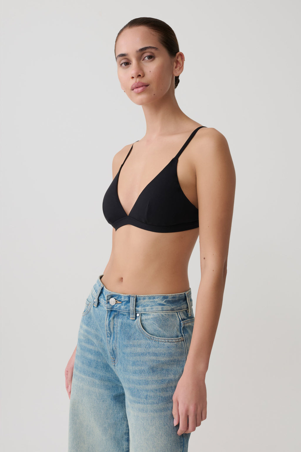 Kels Micro Triangle Bralette - Black