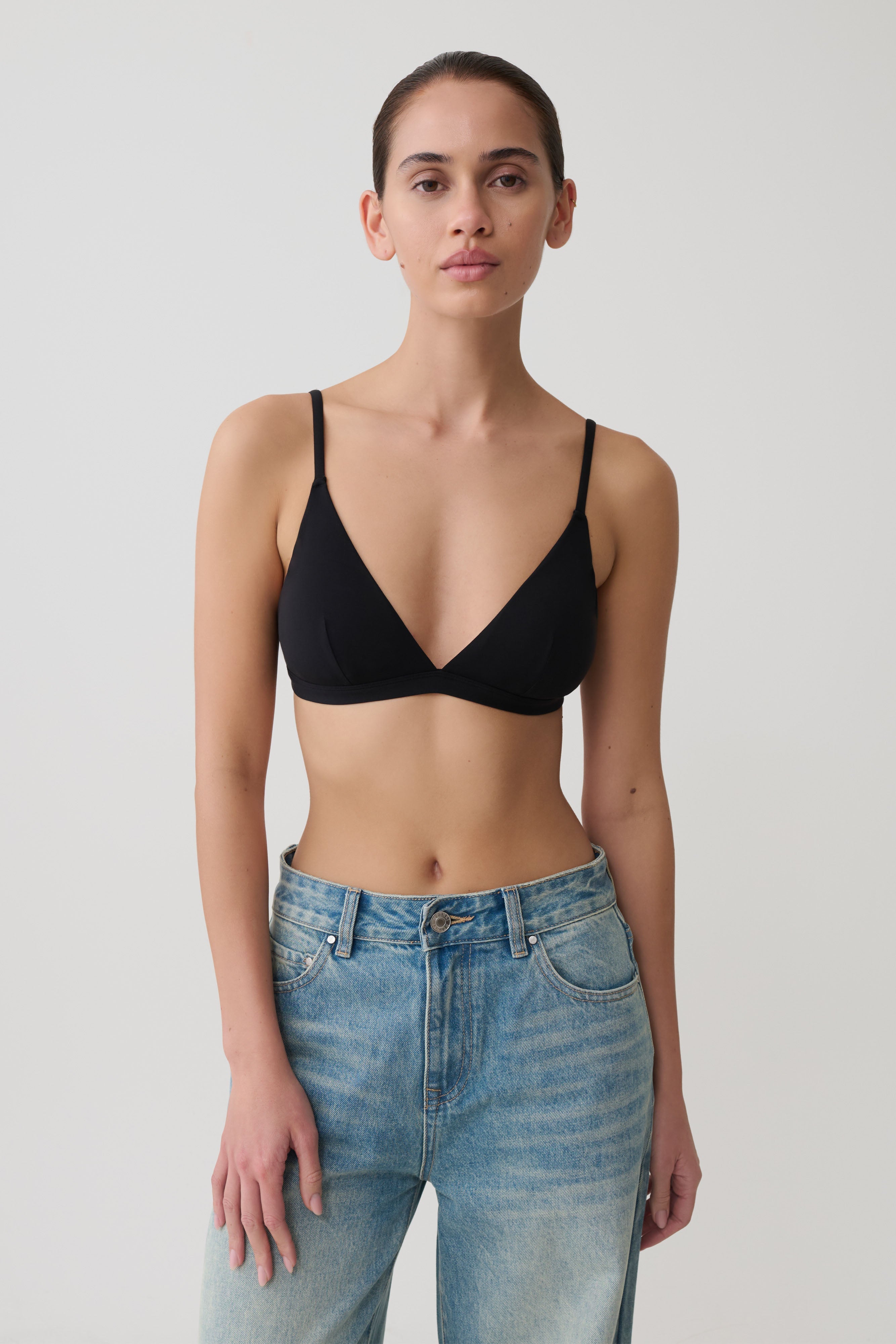 Kels Micro Triangle Bralette - Black