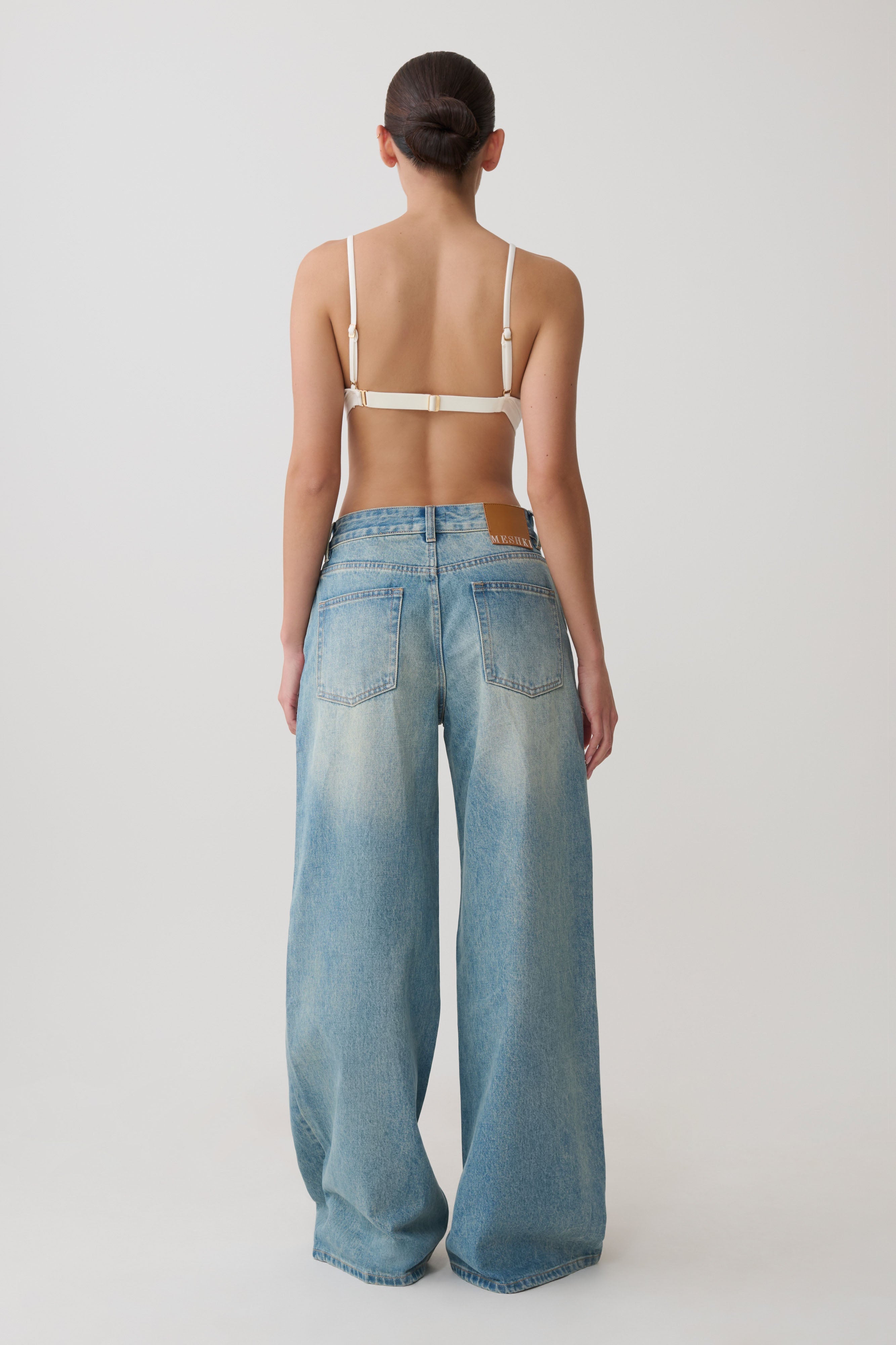 Kels Micro Triangle Bralette - White