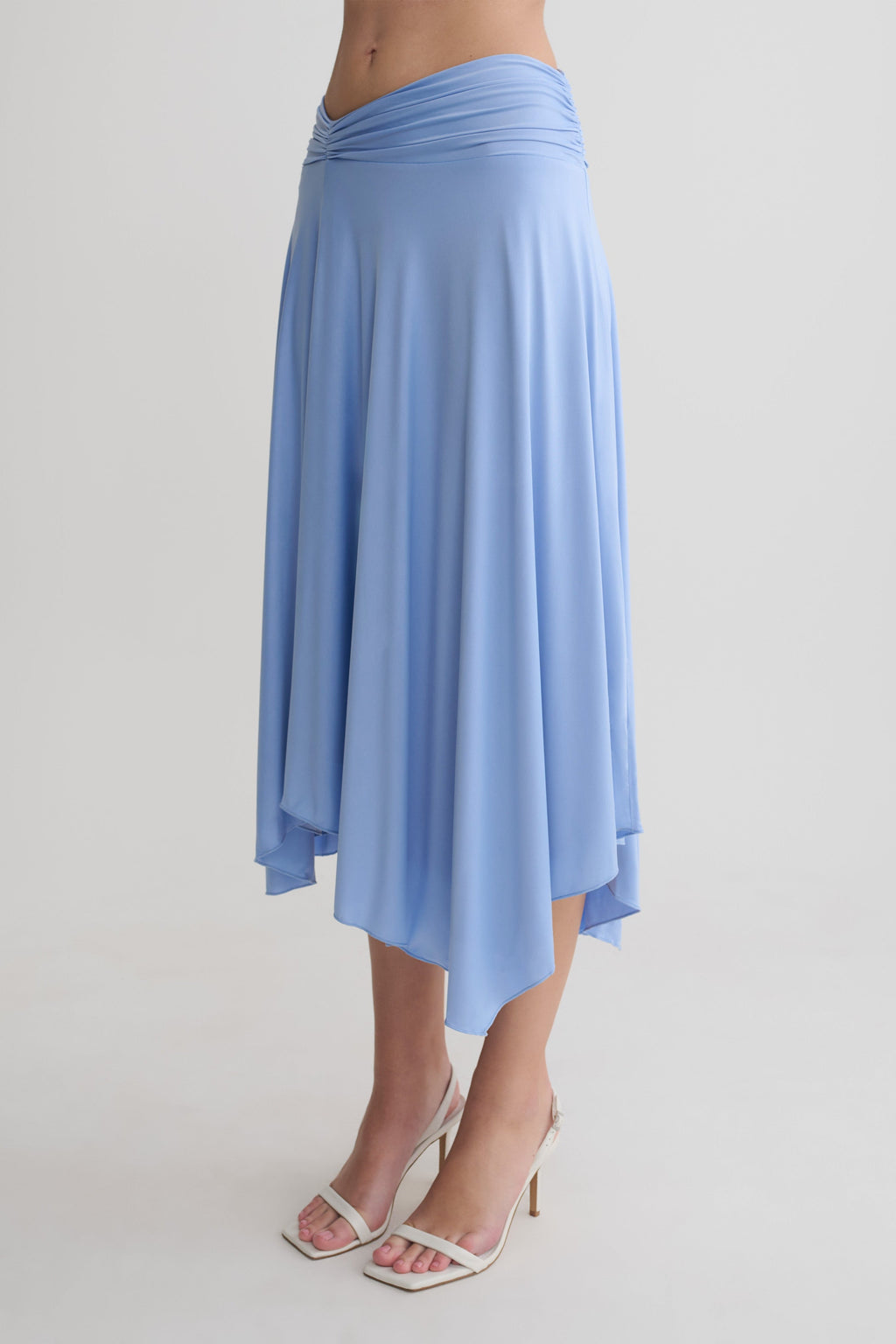 Luu Slinky Midi Skirt - Sea Blue