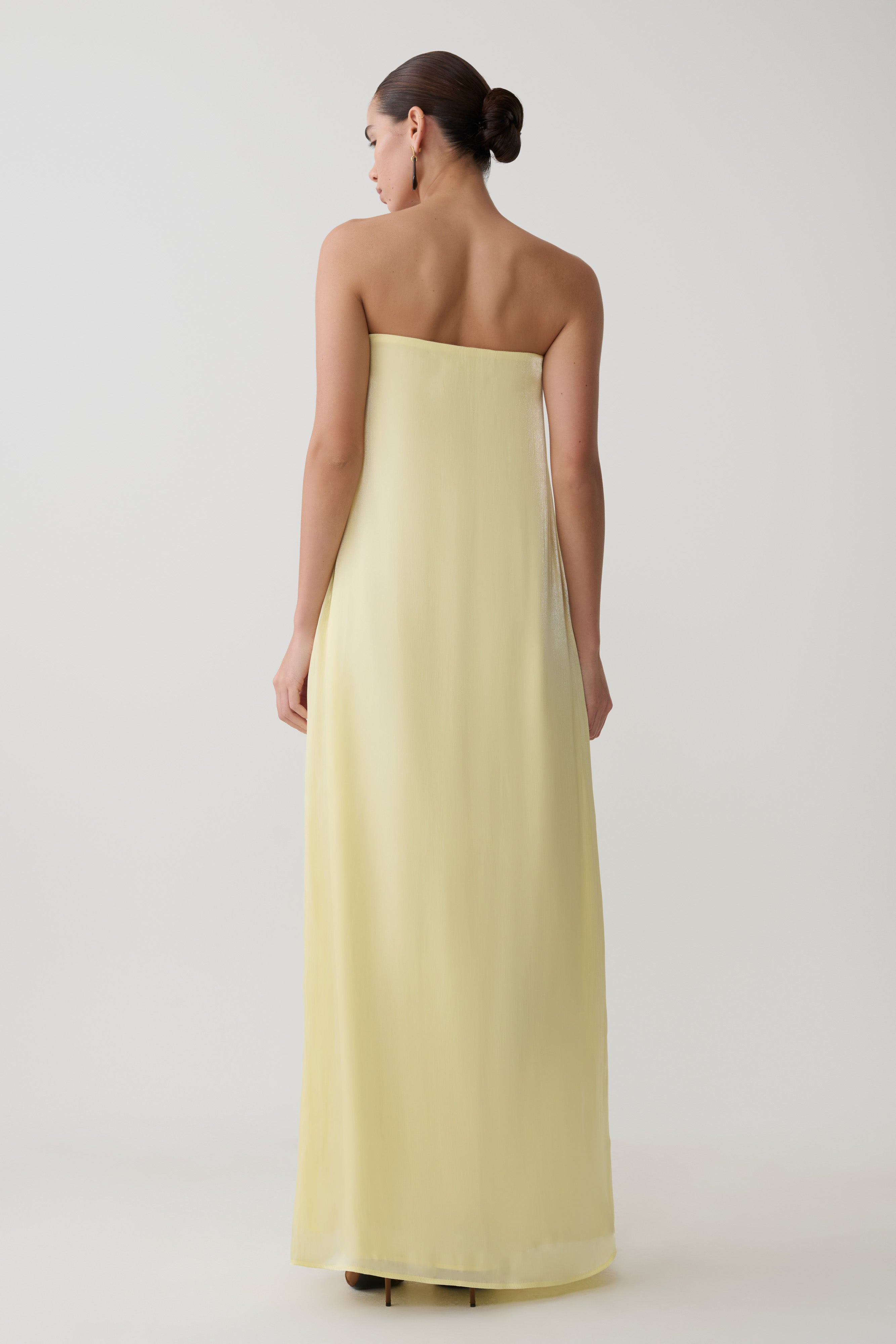 Olivia Strapless Maxi Dress - Lemon