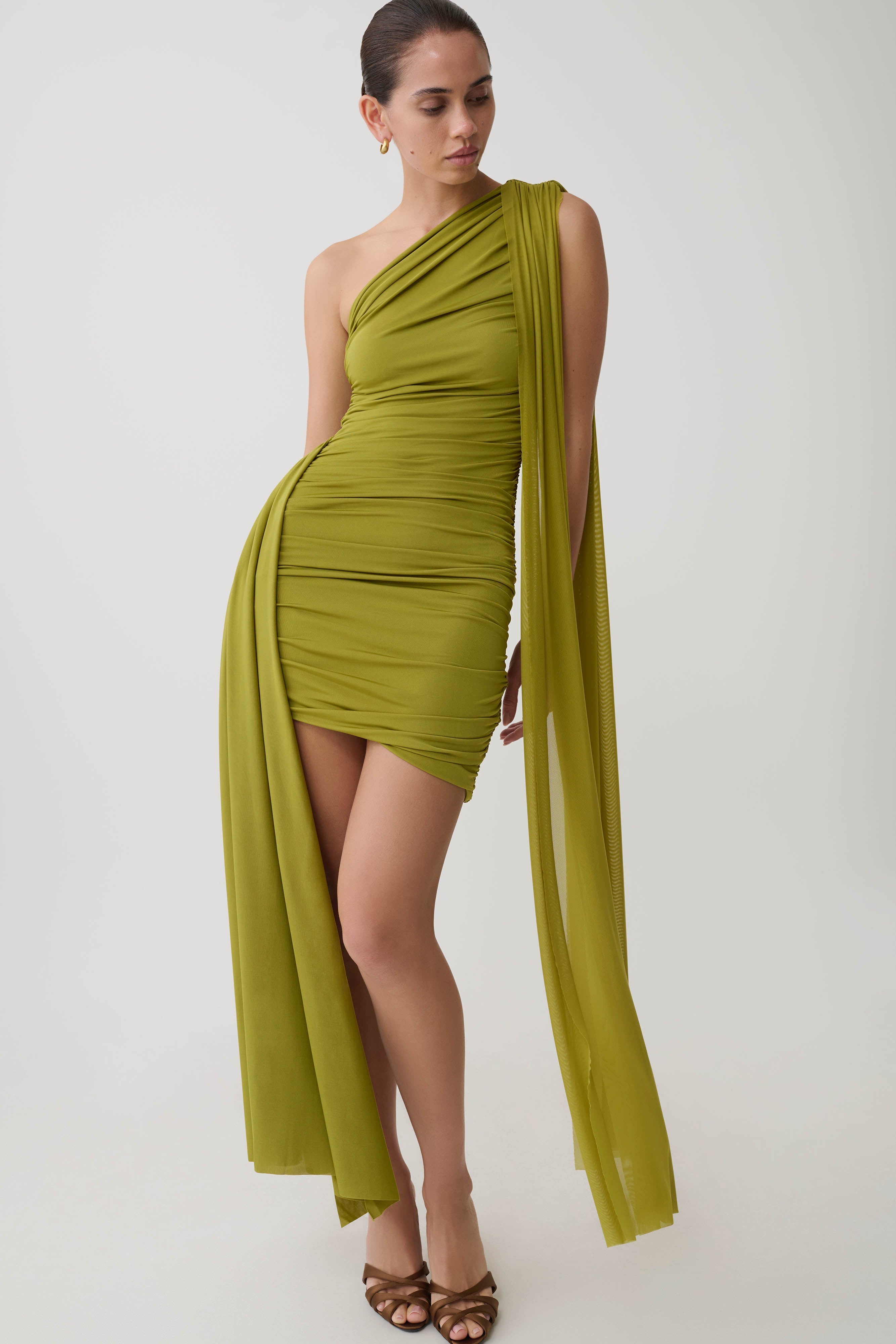 Asher Mini Dress - Olive
