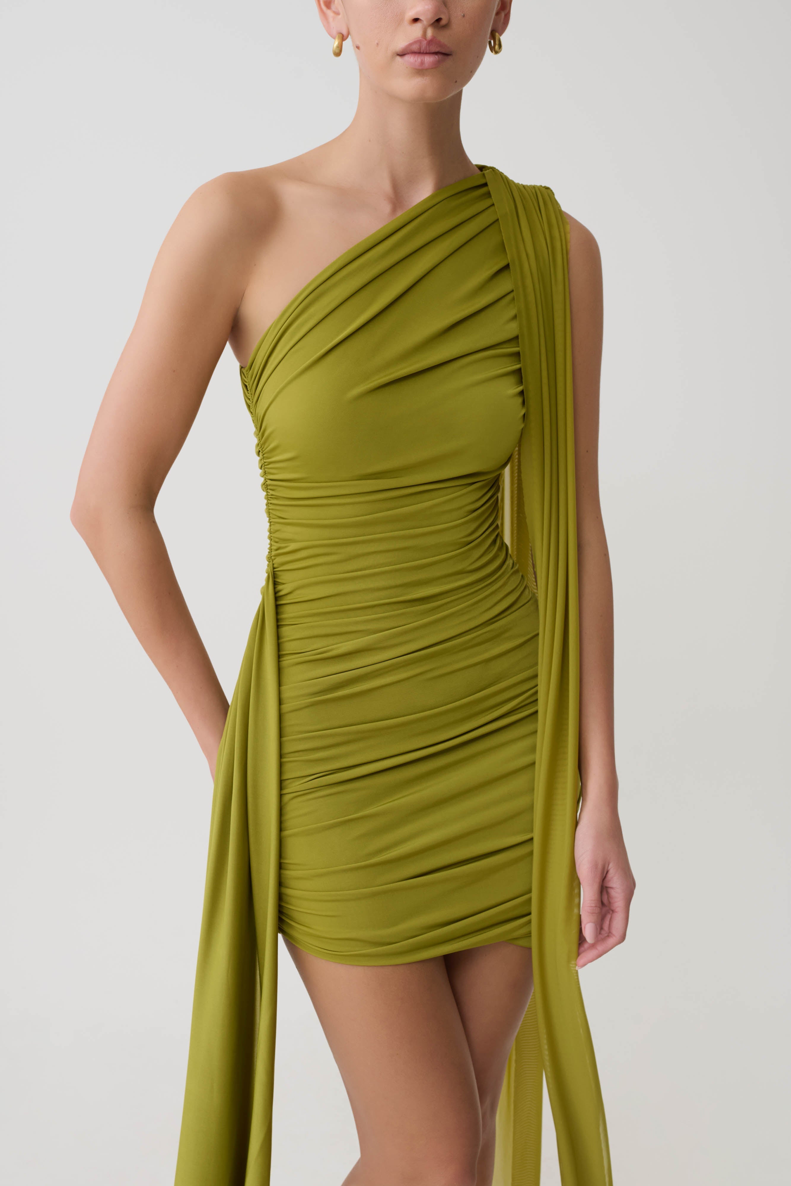 Asher Mini Dress - Olive