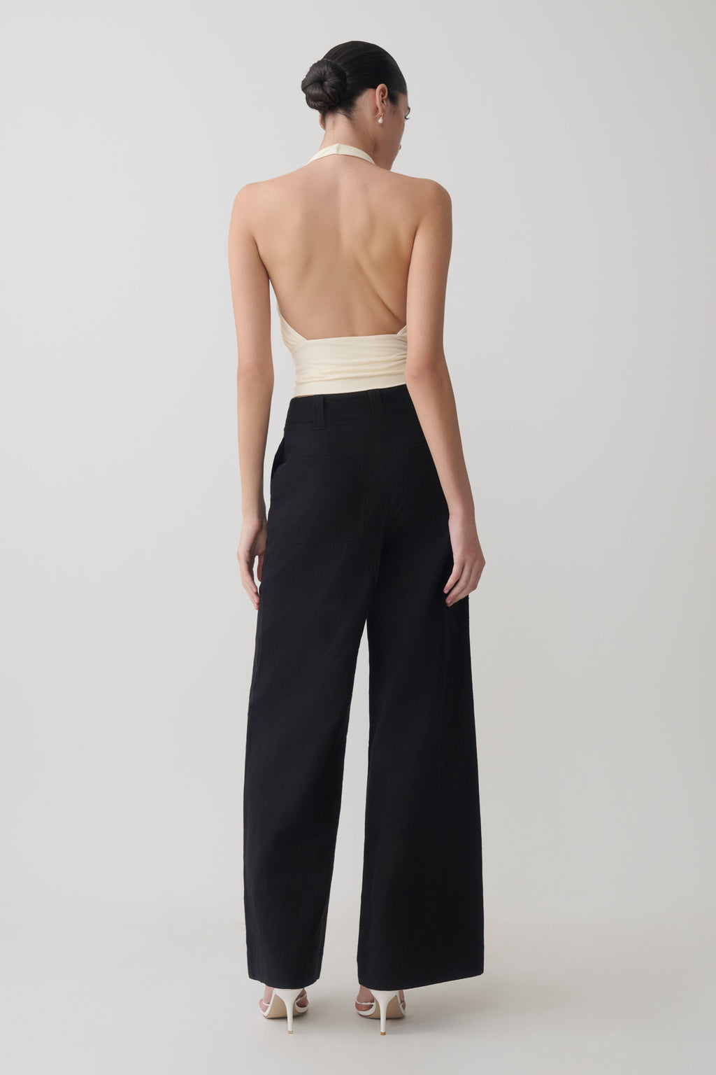 Jina Draped Halter Top - Ivory