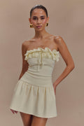 Jennie Ruffle Off Shoulder Top - Ivory