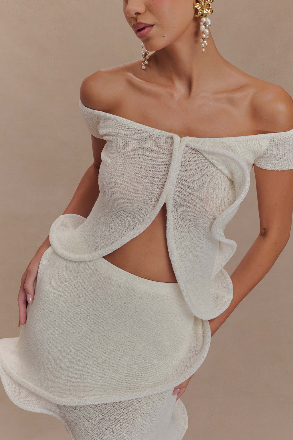 Haisley Knit Mini Skirt - Ivory