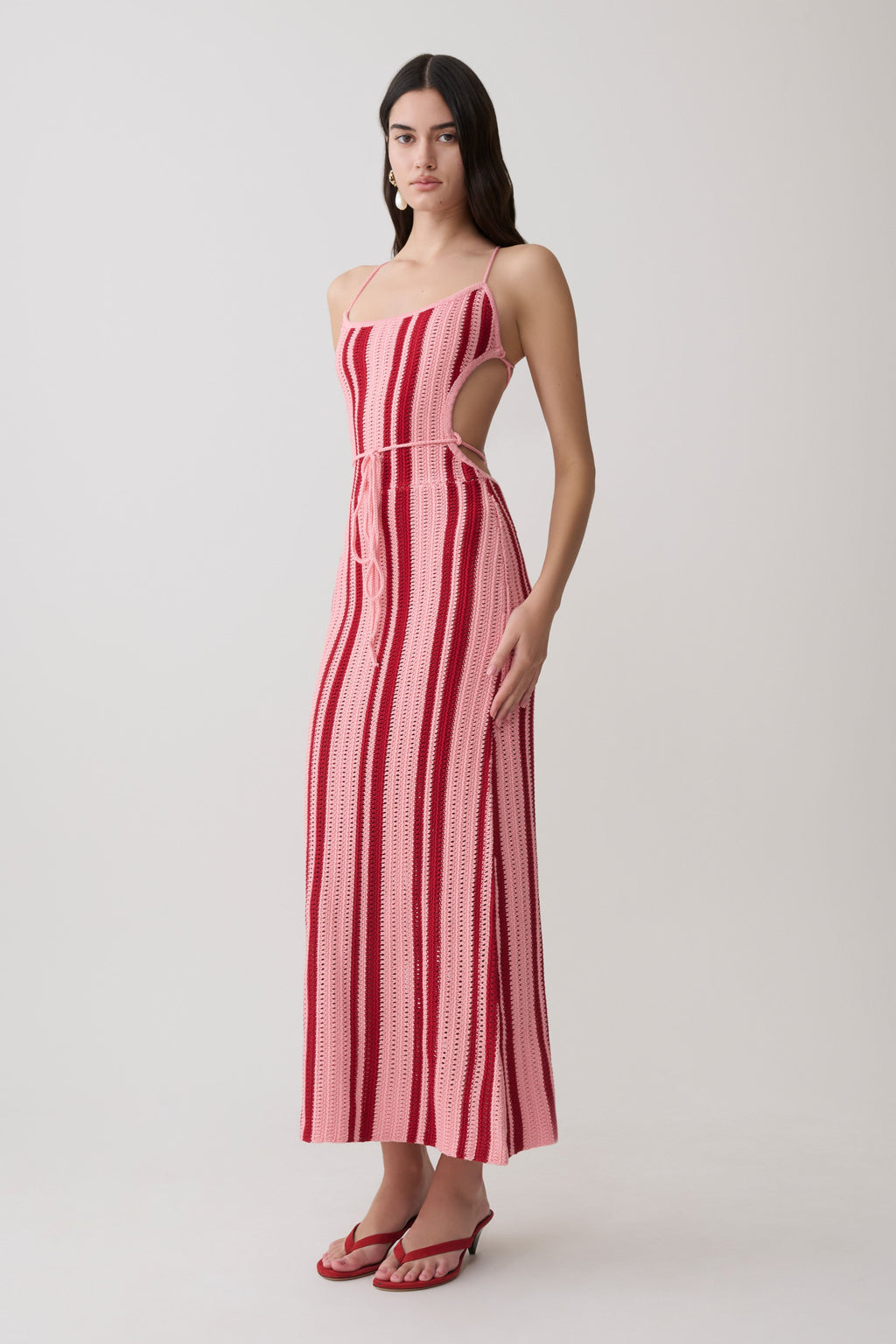 Shepherd Crochet Halter Maxi Dress - Pink