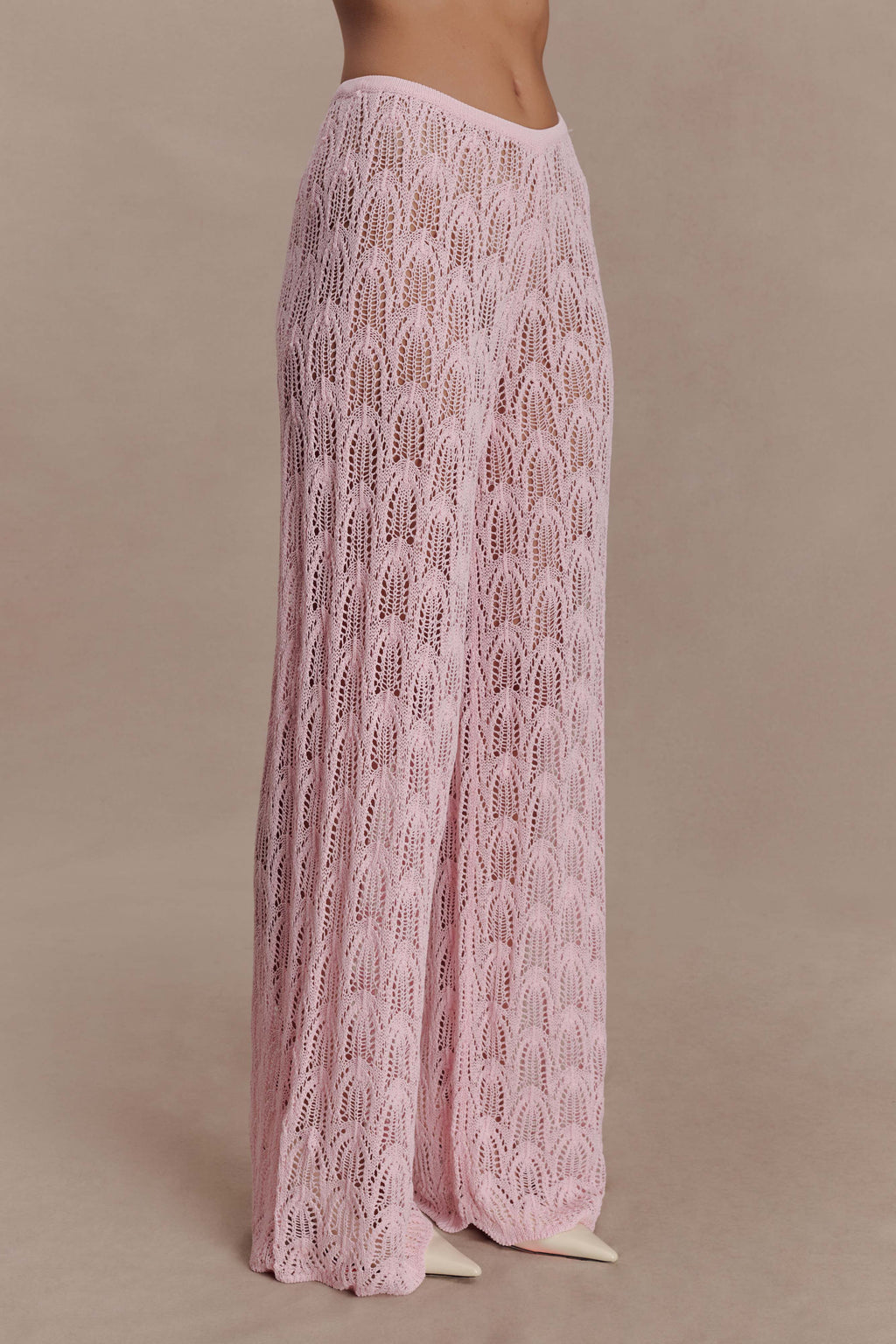 Glinda Crochet Pants - Baby Pink