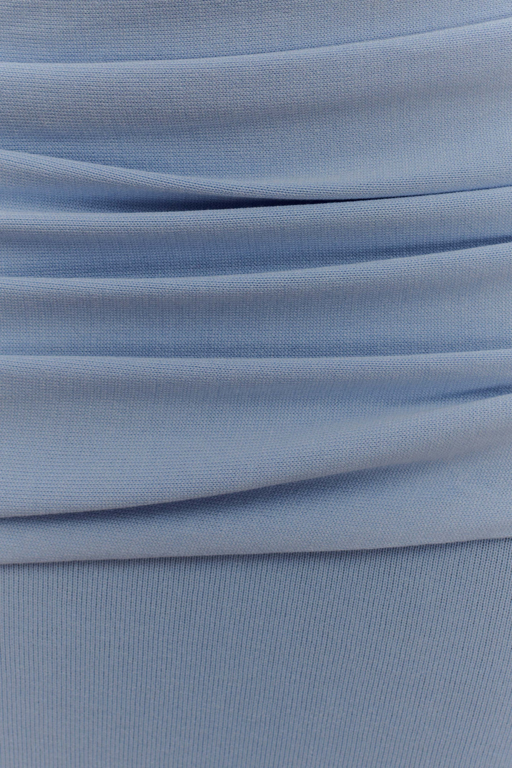 Irene Gathered Knit Maxi Skirt - Blue