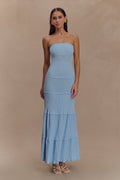 Finley Pointelle Knit Maxi Dress - Cornflower Blue