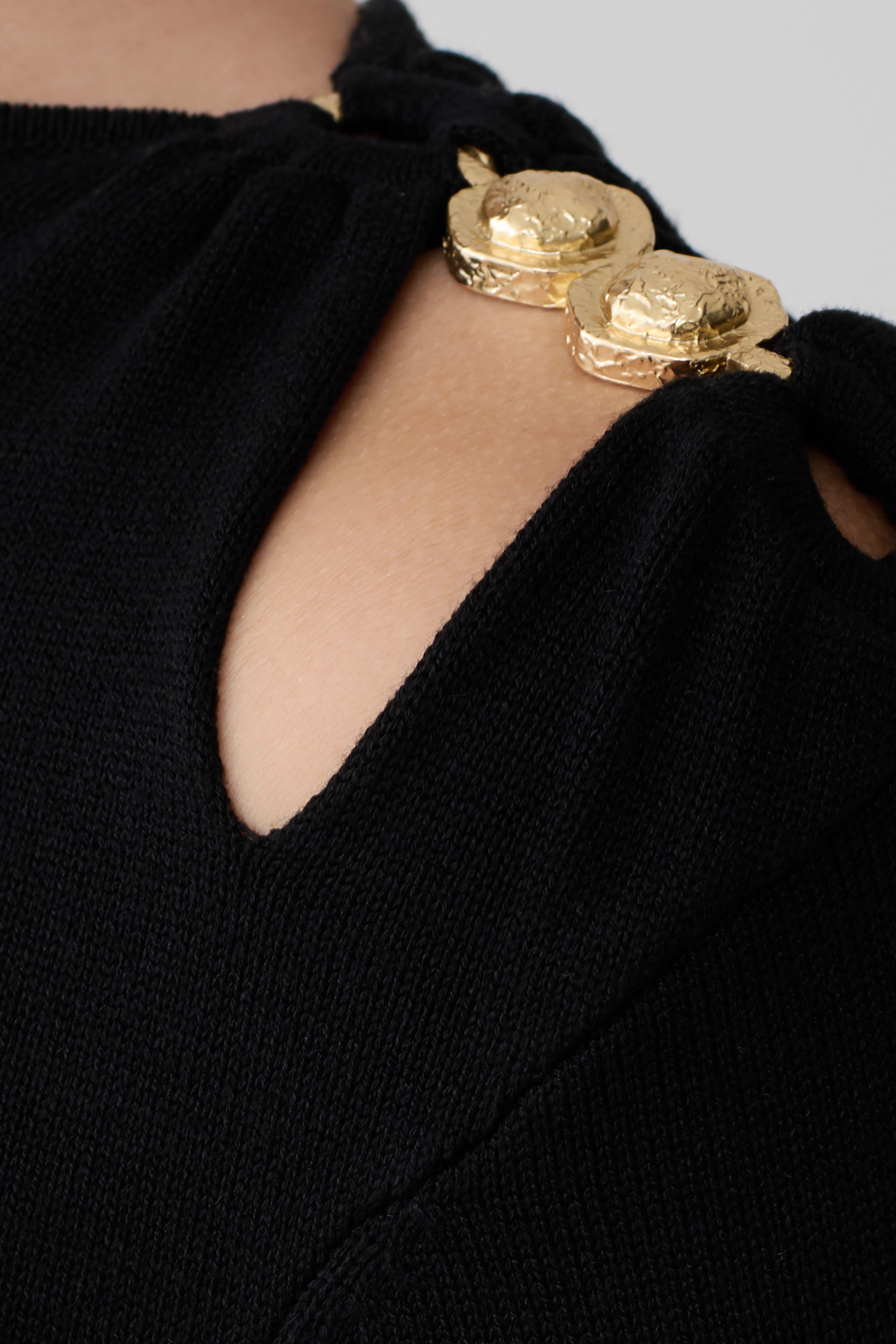 Ricky Knit Long Sleeve Longline Top - Black