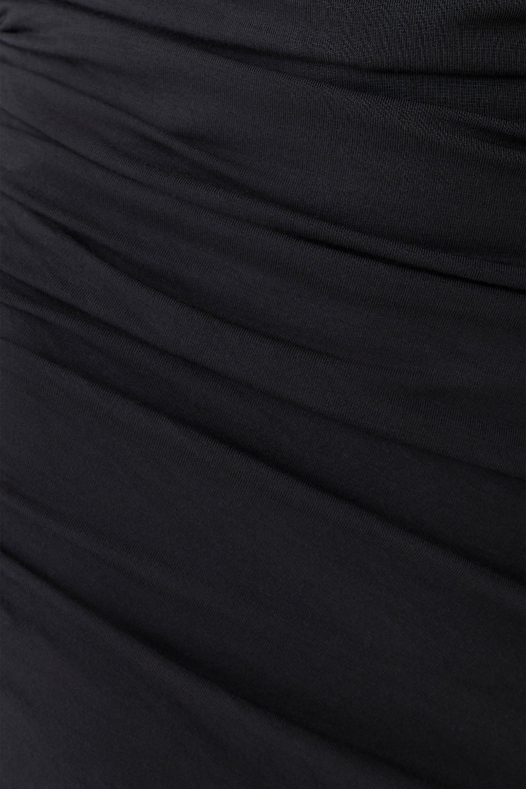 Thao Long Sleeve Gathered Mini Dress - Dark Charcoal
