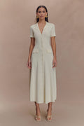 Pearson Short Sleeve Knit Midi Dress - Ivory