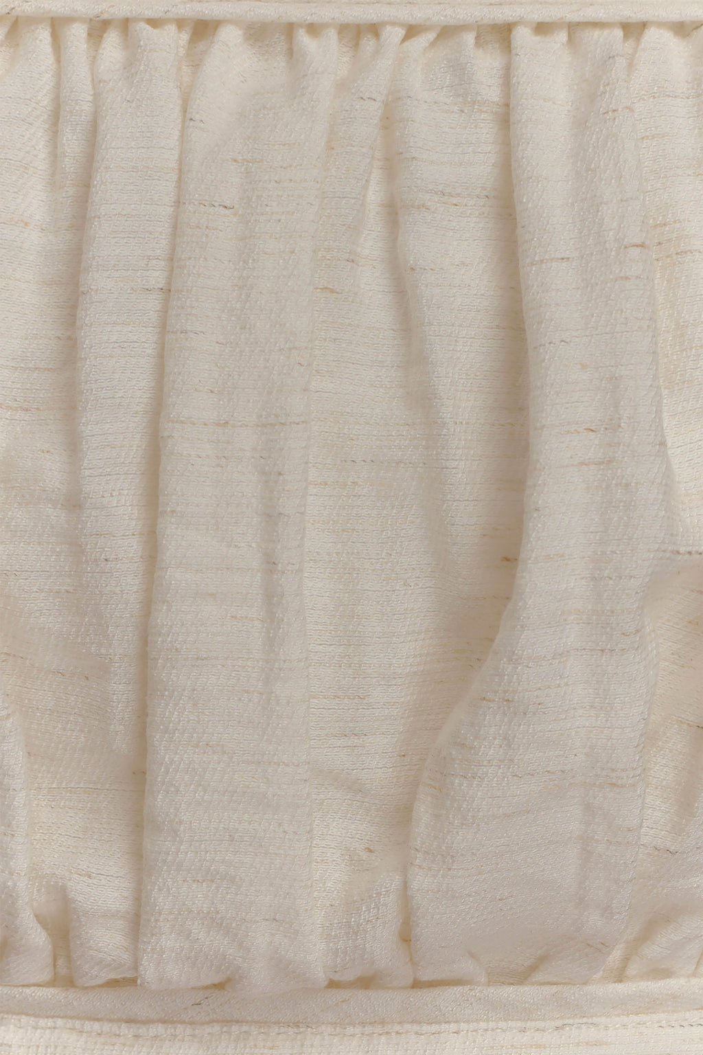 Scottie Shirred Linen Bandeau - Oat Marle