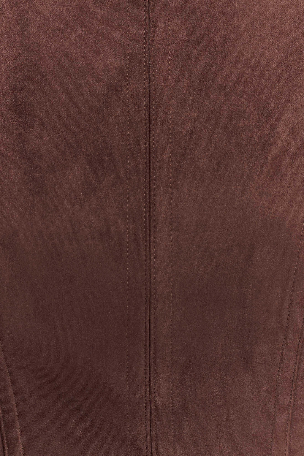 Logan Faux Suede Halter Top - Dark Chocolate