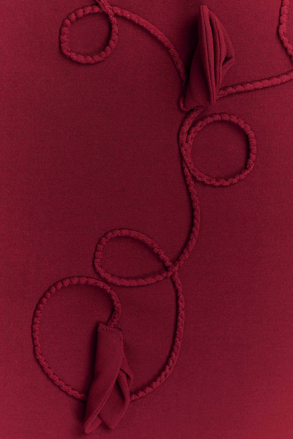 Skyler Suiting Embroidered Mini Dress - Wine