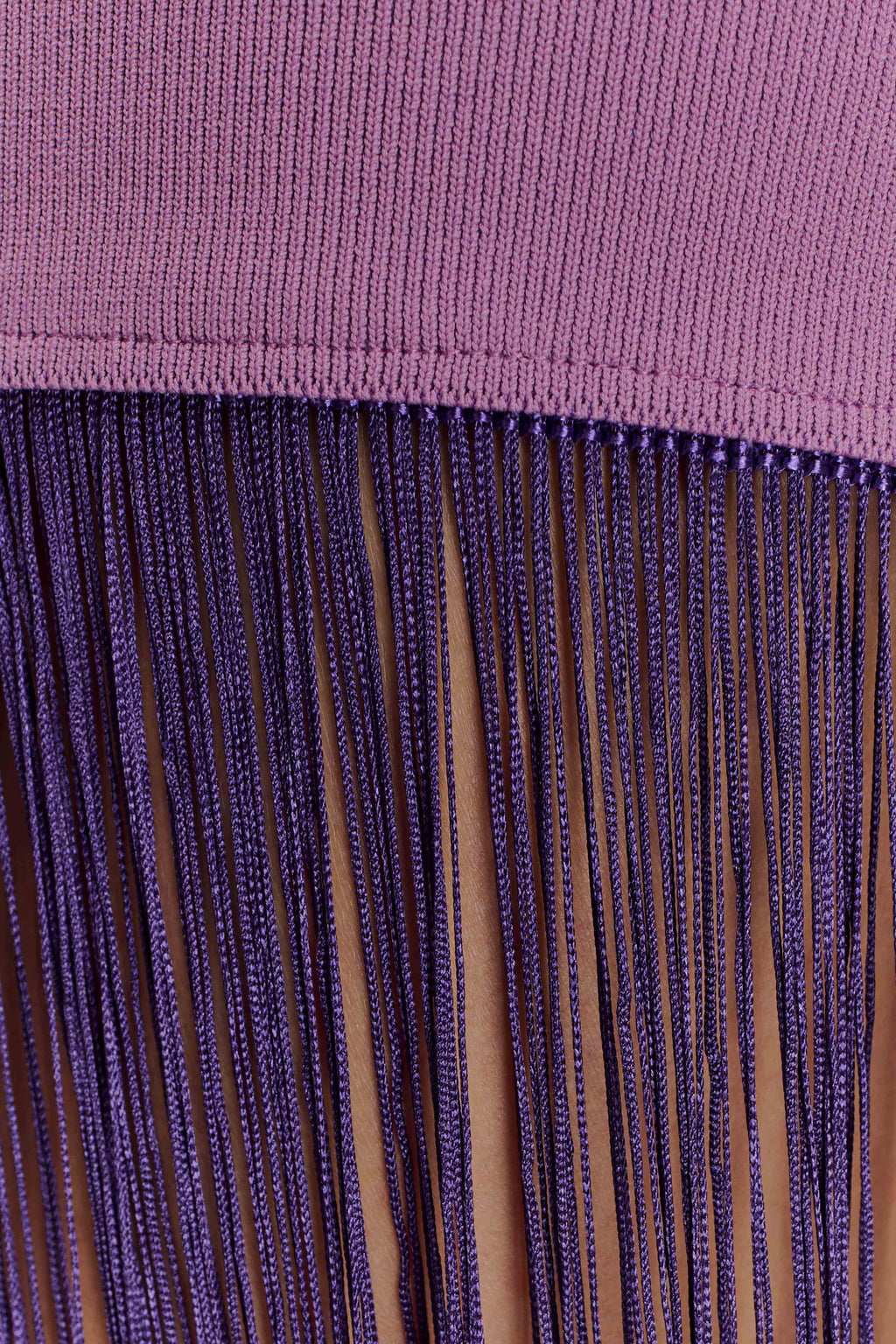 Koah Fringe Bandage Knit Maxi Dress - Purple