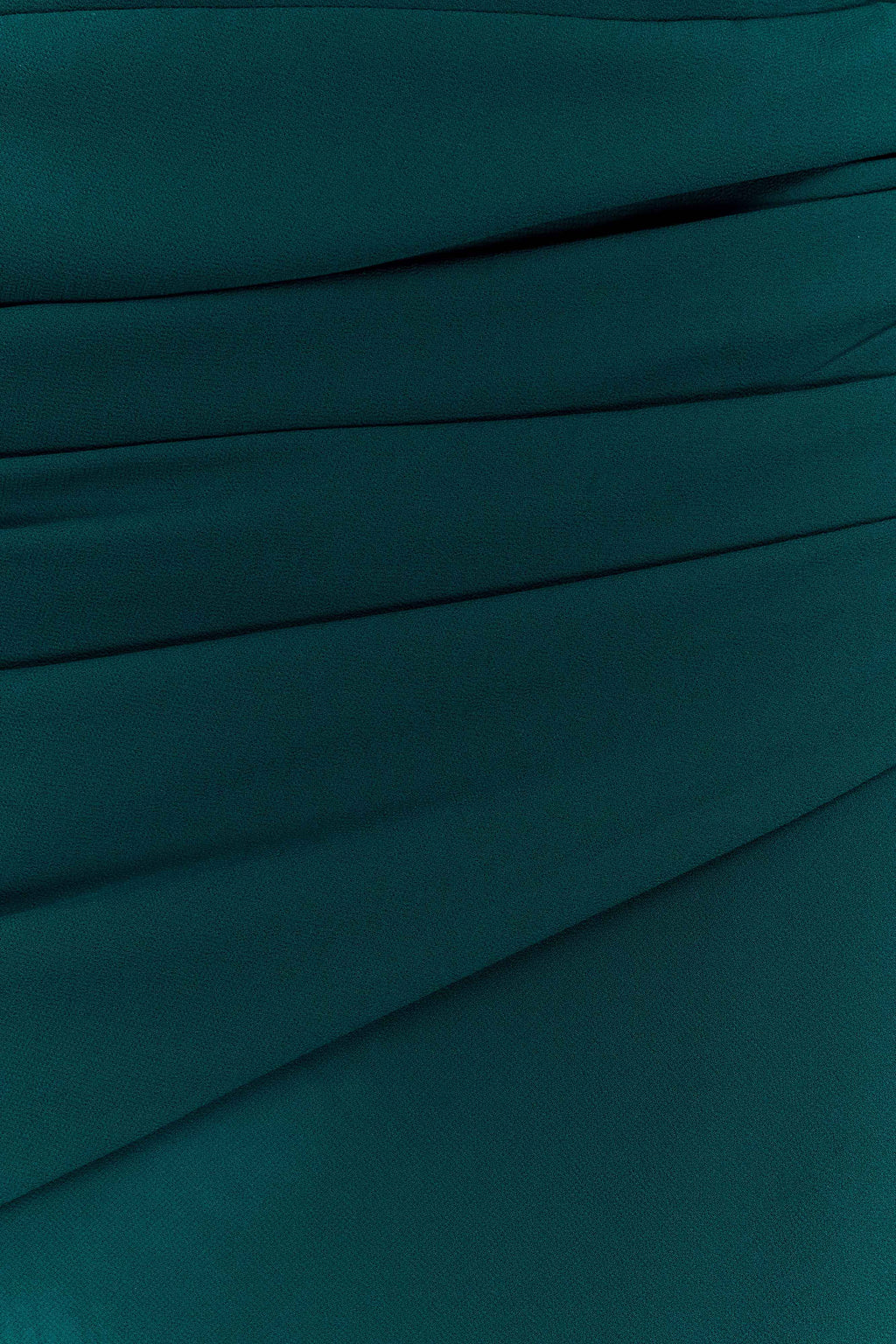 Giulia Chiffon Draped Mini Dress - Dark Emerald