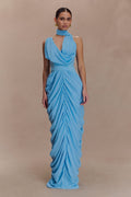 Alex Chiffon Maxi Dress - Blue