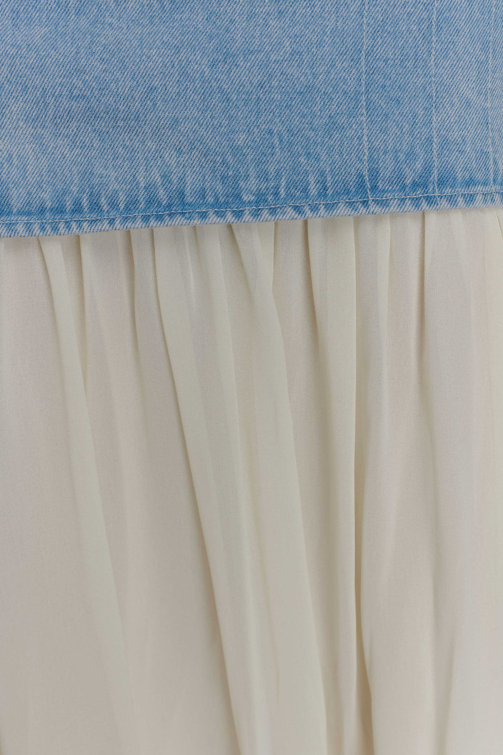 Tully Chiffon Denim Maxi Skirt - 80'S Blue