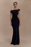Kinsley Slinky Maxi Dress With Hardware - Black