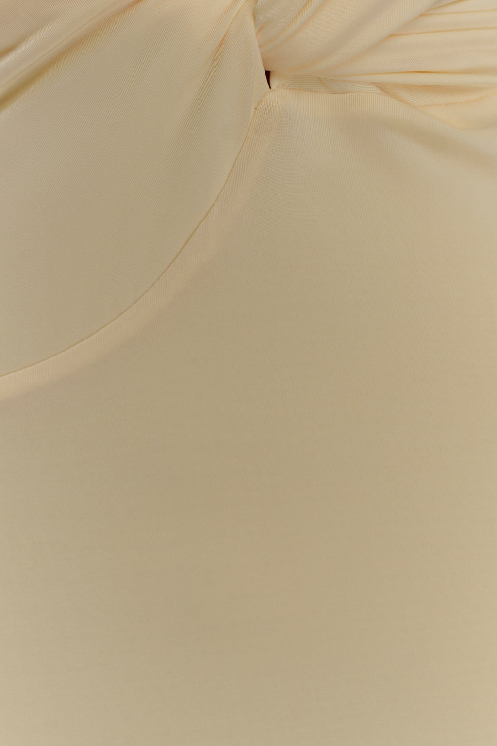 Stella Draped Slinky Maxi Dress - Pale Lemon