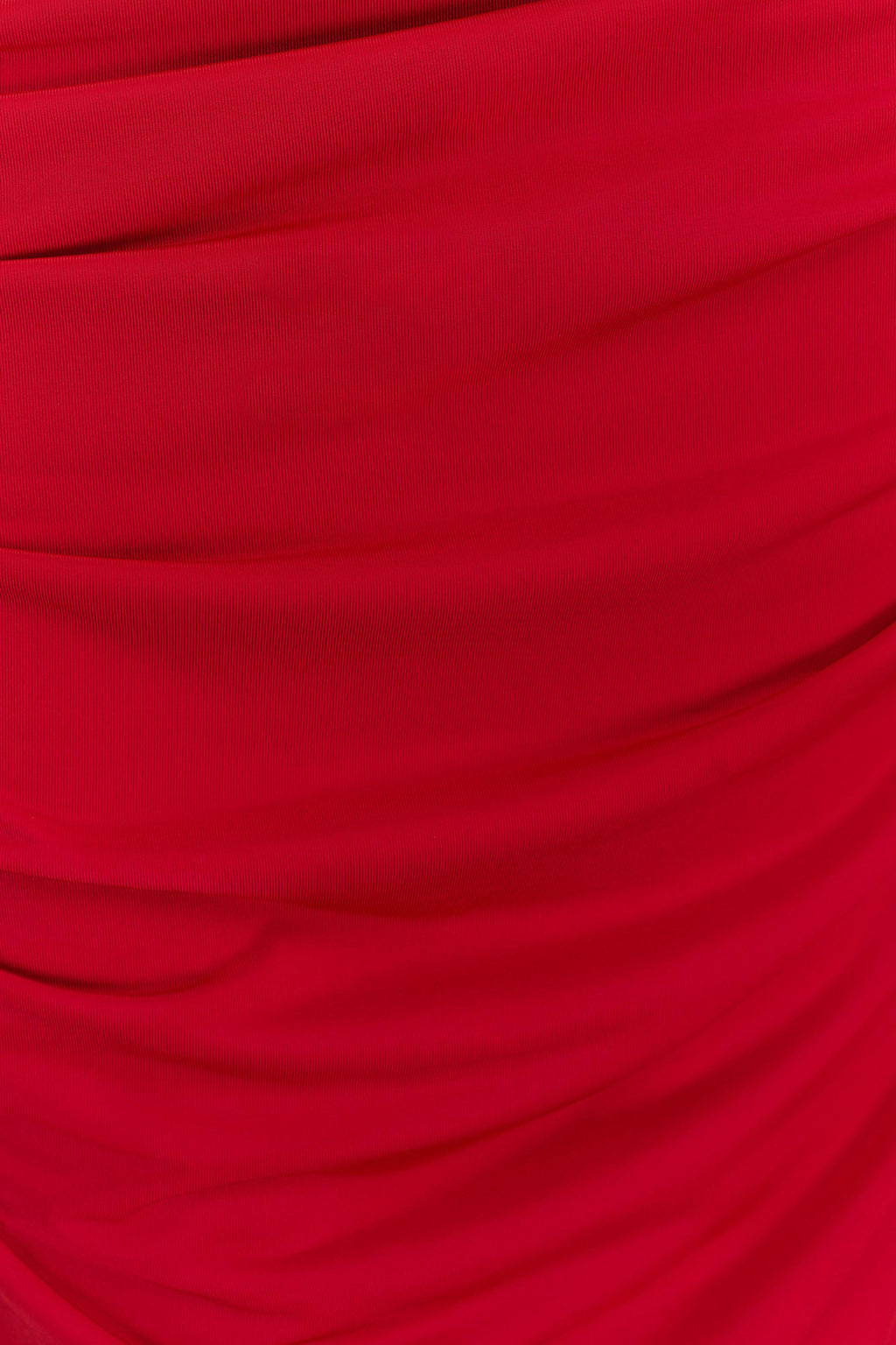 Amandine Ruched Slinky Maxi Dress - Ruby