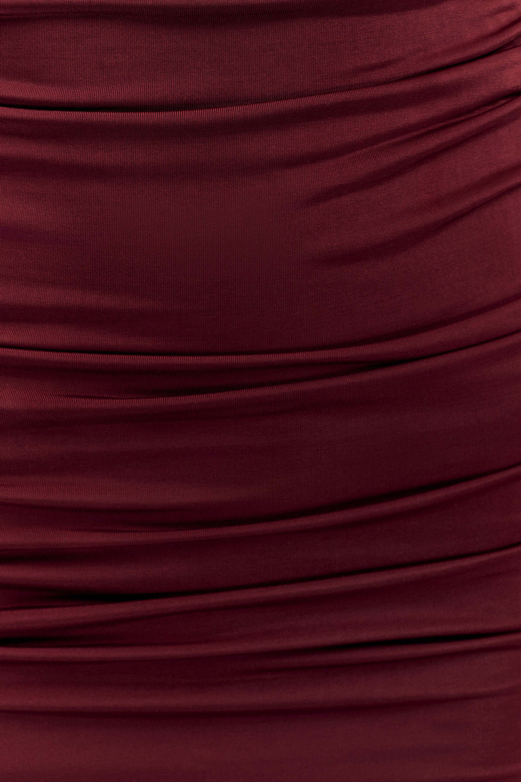 Hayden Long Sleeve Plunge Mini Dress - Burgundy