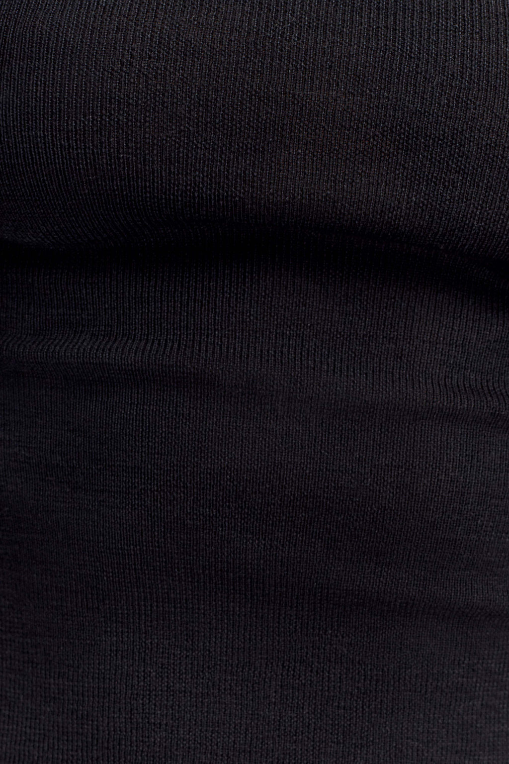 Paedyn Merino Wool Ribbed Long Sleeve Top - Black