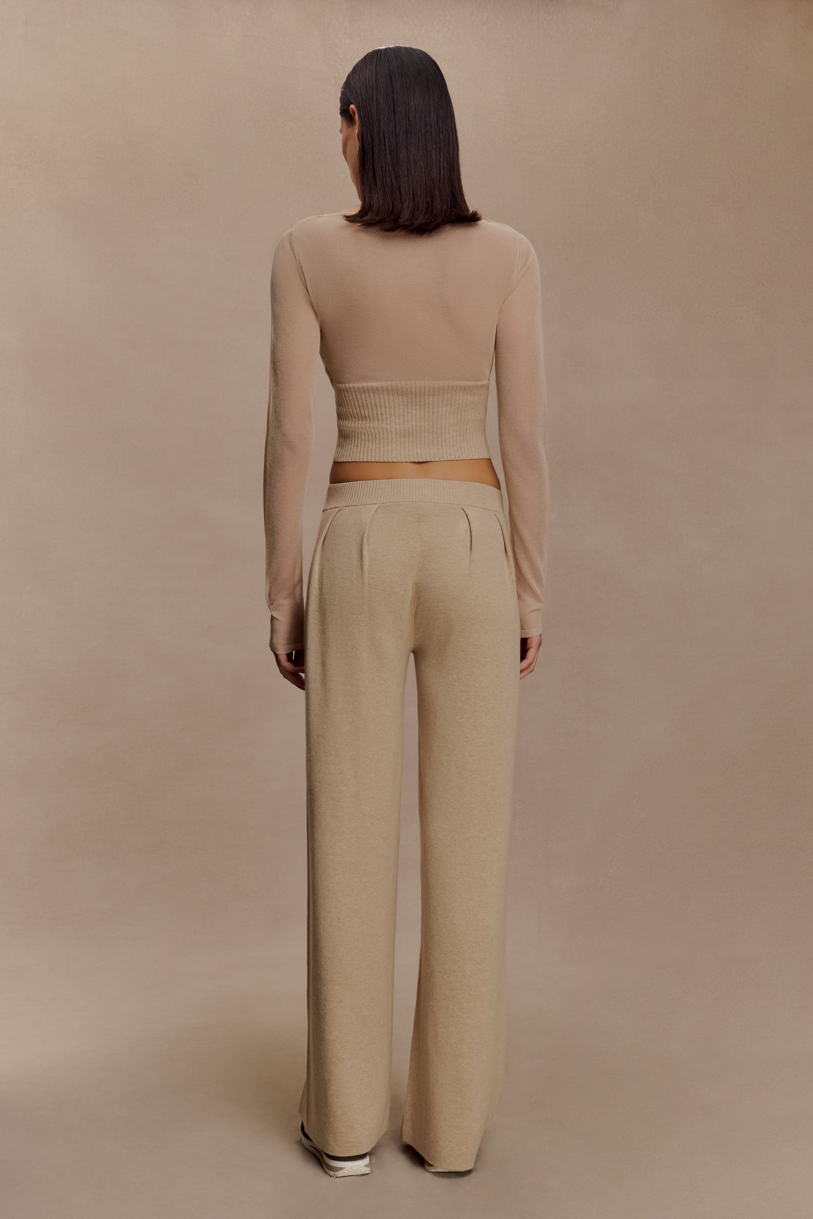 Brionee Silk Blend Knit Top - Sand