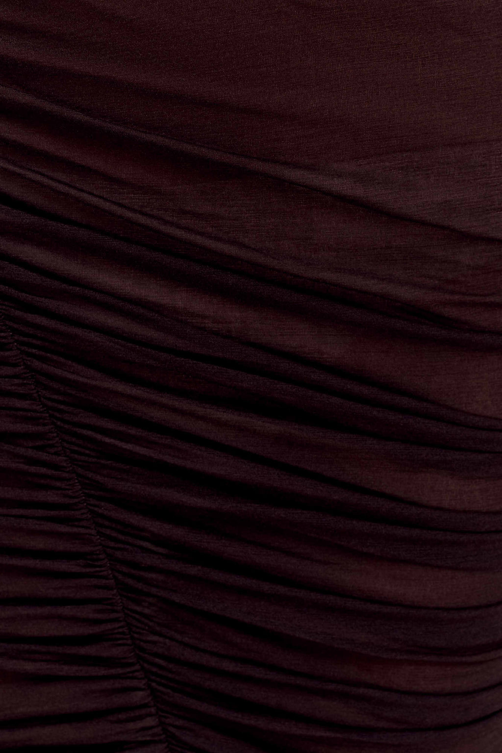 Matilda Ruched Mesh Maxi Skirt - Chocolate