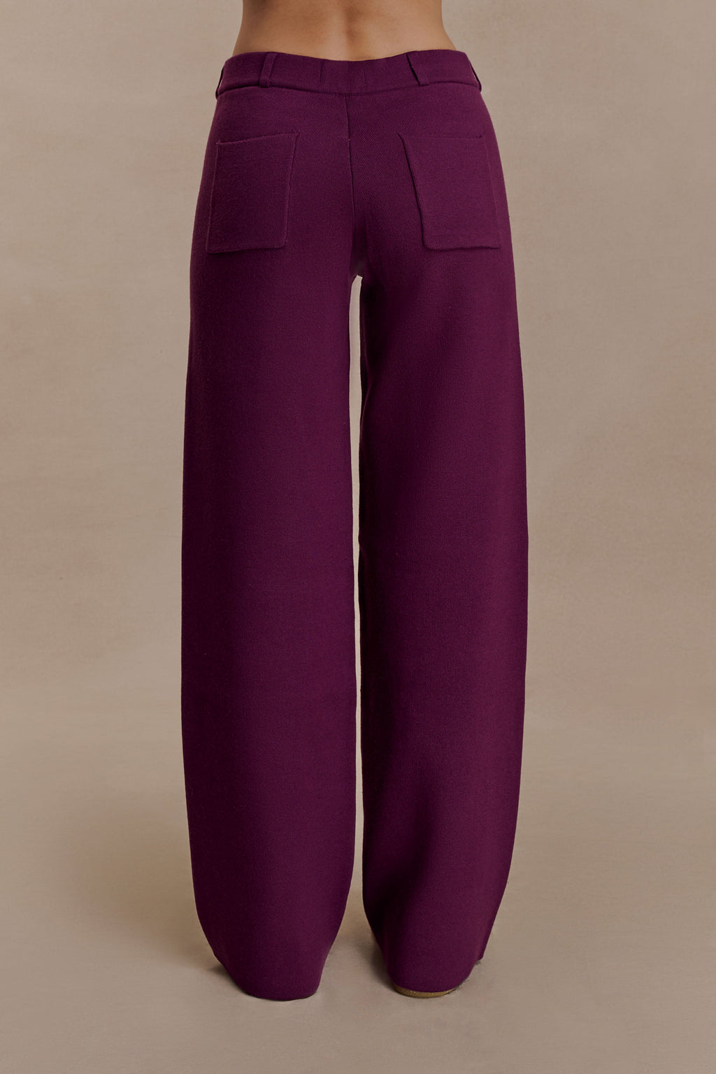 Lauren Knit Trouser - Plum