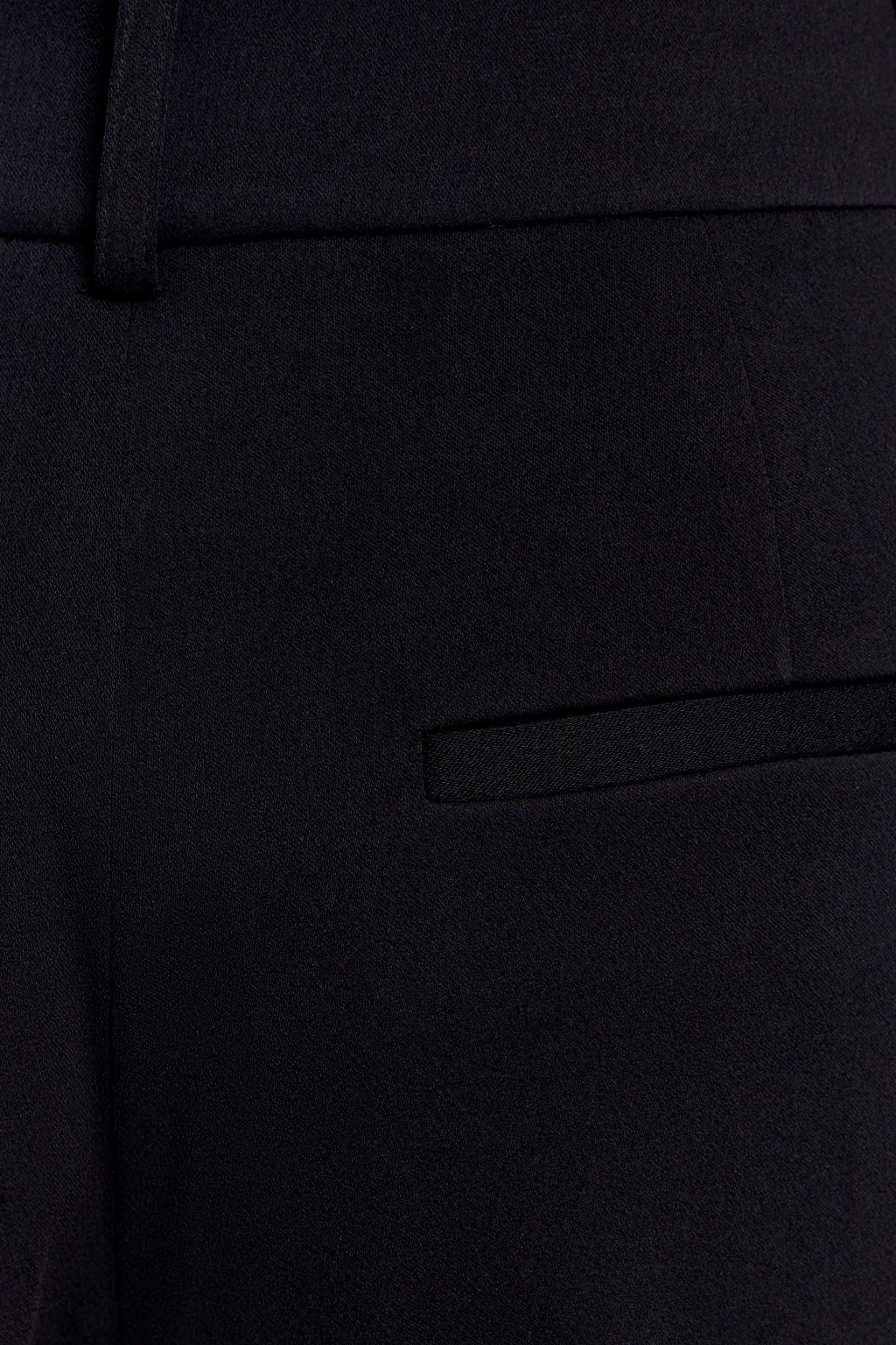 Fatima Satin Straight Leg Pant - Black