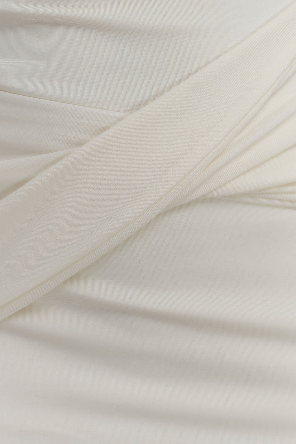 Henley Slinky Drape Mini Dress - Ivory