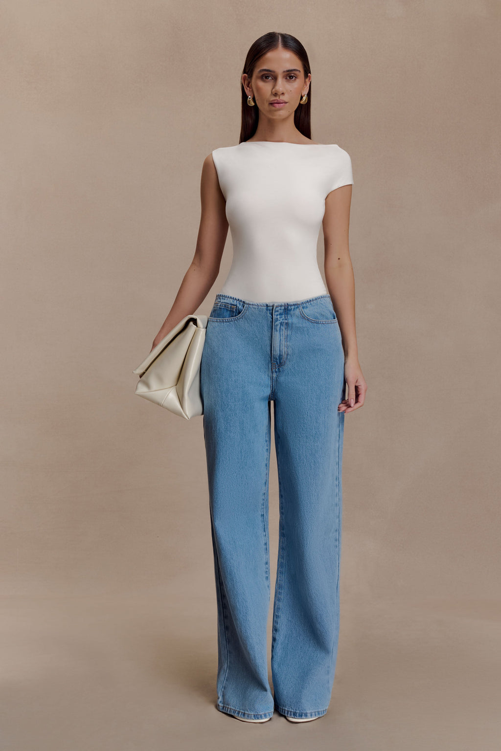 Niamh Modal Twist Back Bodysuit - Ivory