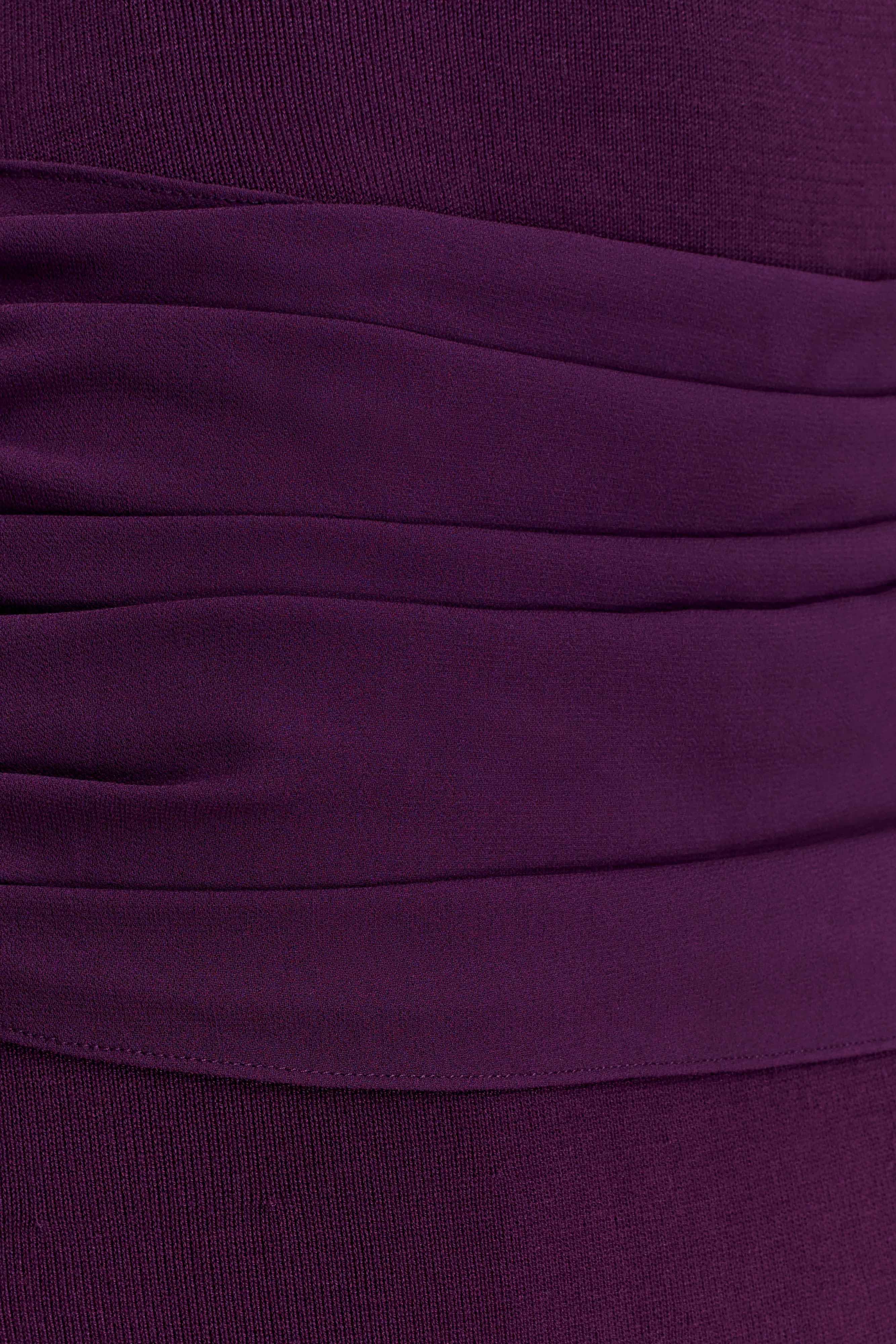 Grayson Knit Chiffon Maxi Dress - Plum