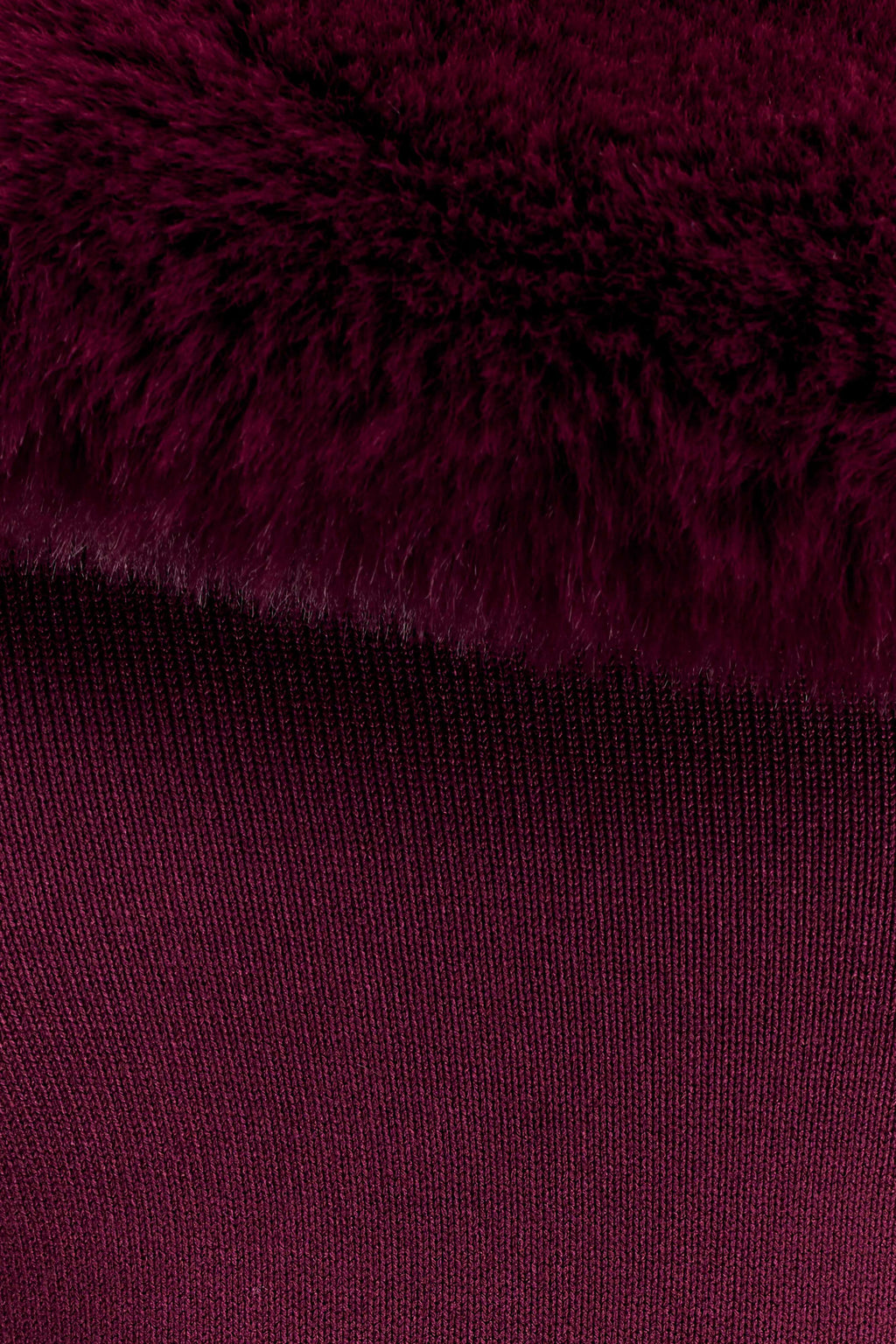 Karleigh Faux Fur Knit Maxi Dress - Plum