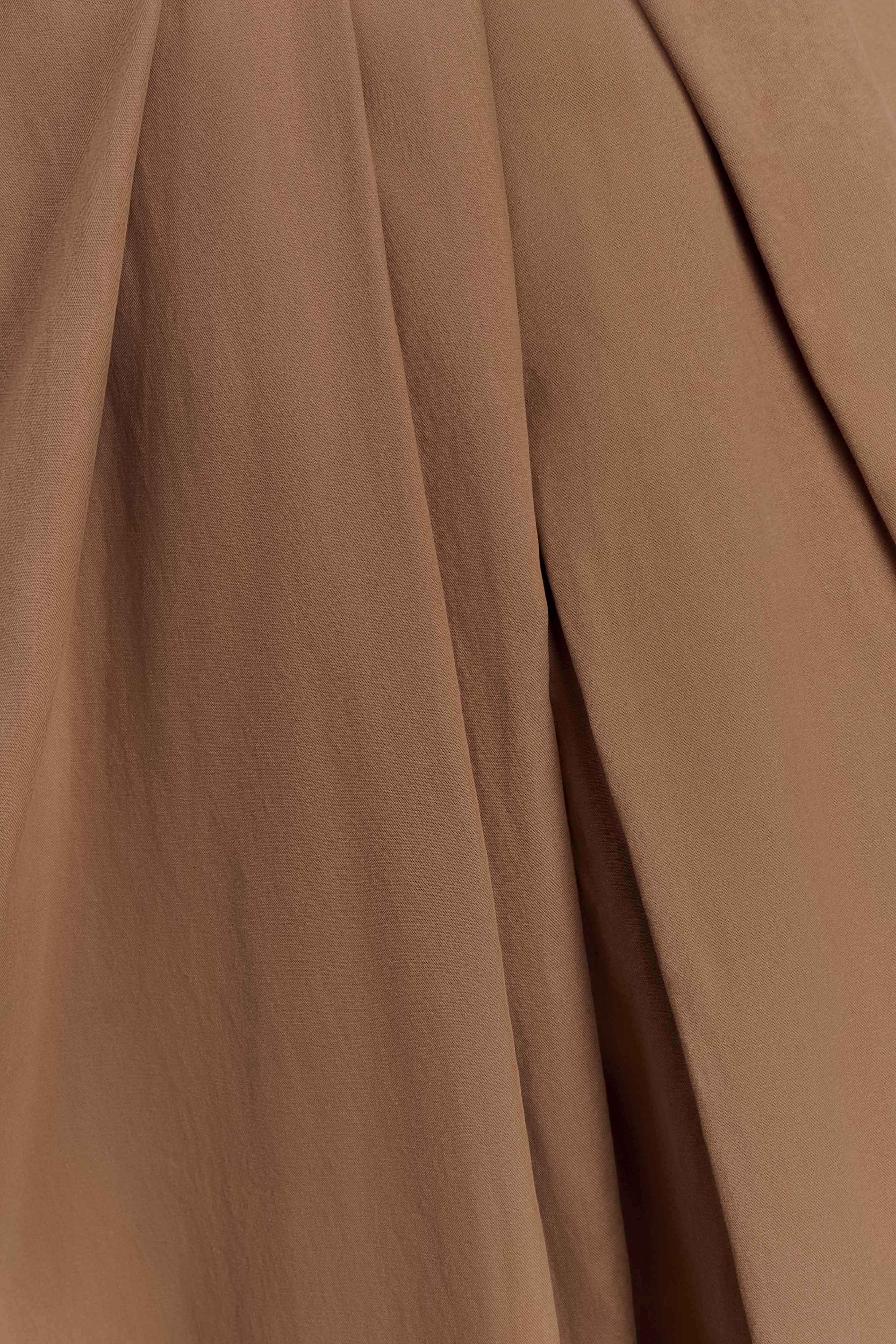 Owen Draped Wide Leg Pants - Mocha