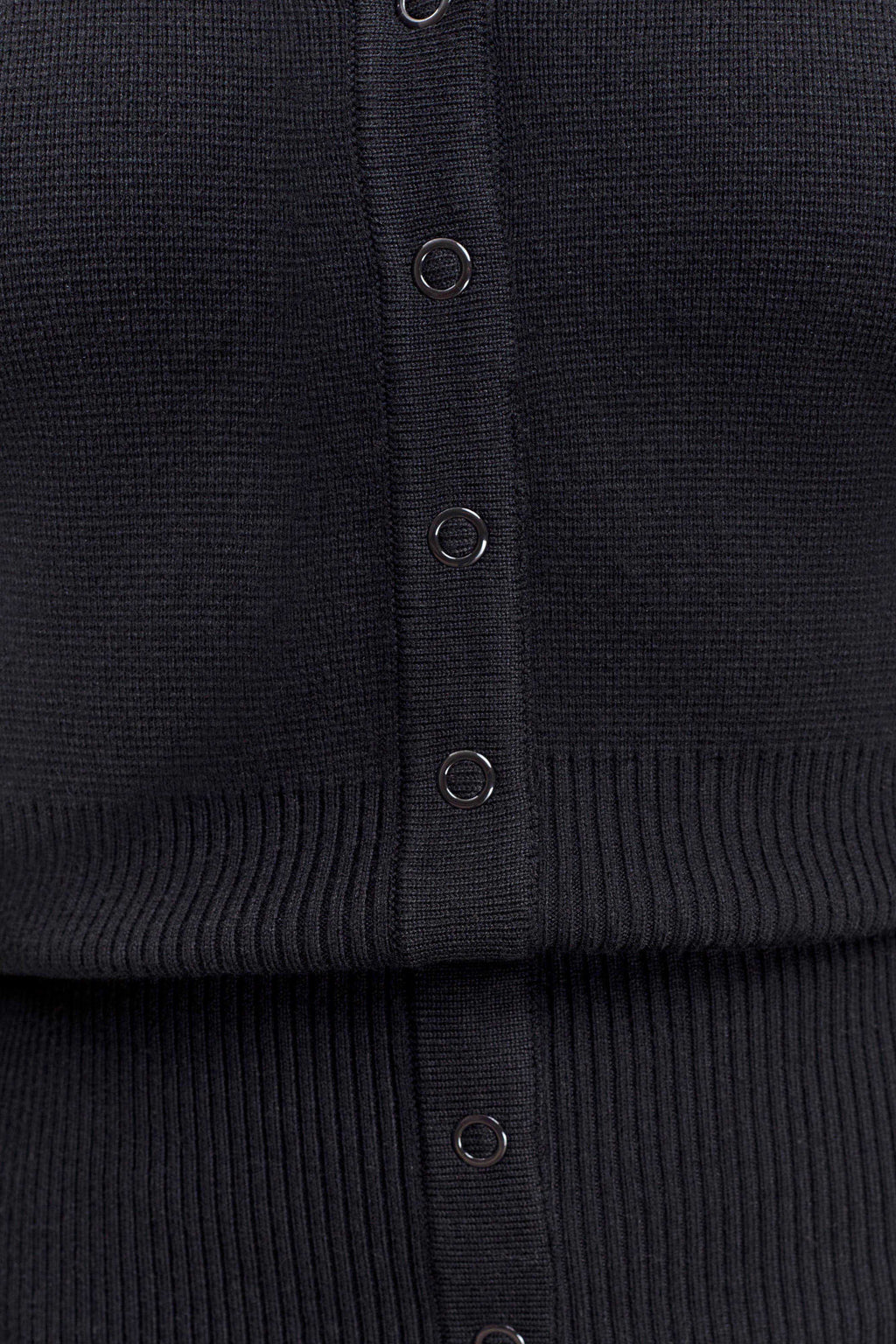 Xaden Wool Mix Knit Mini Dress - Black
