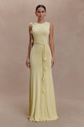 Monay Tulip Maxi Dress - Lemon