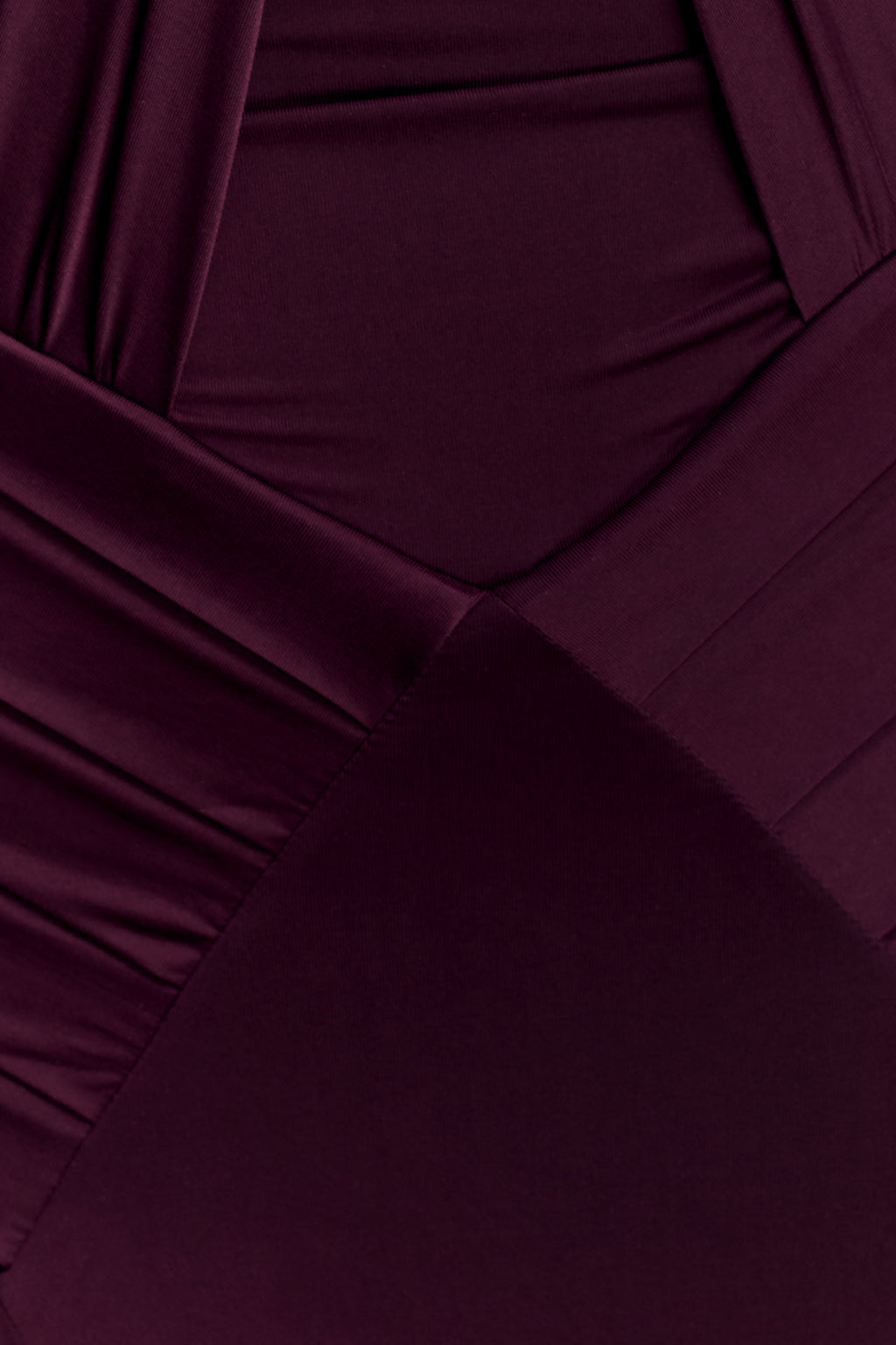Indira Gathered Slinky Halter Maxi Dress - Mahogany