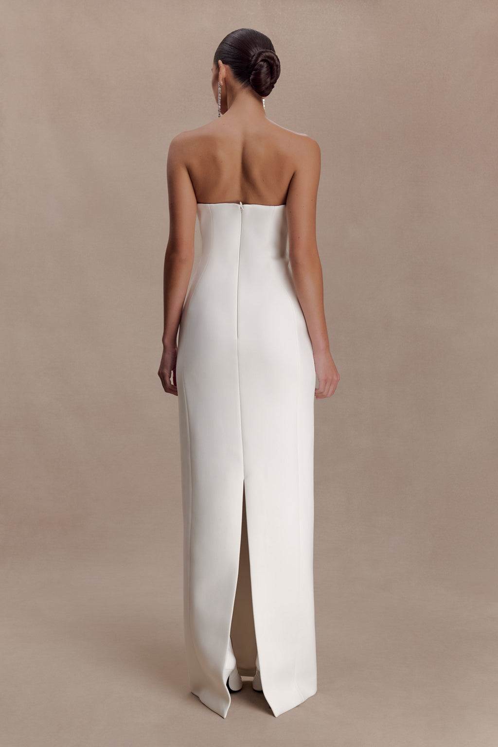 Hilda Embellished Strapless Maxi Dress - White