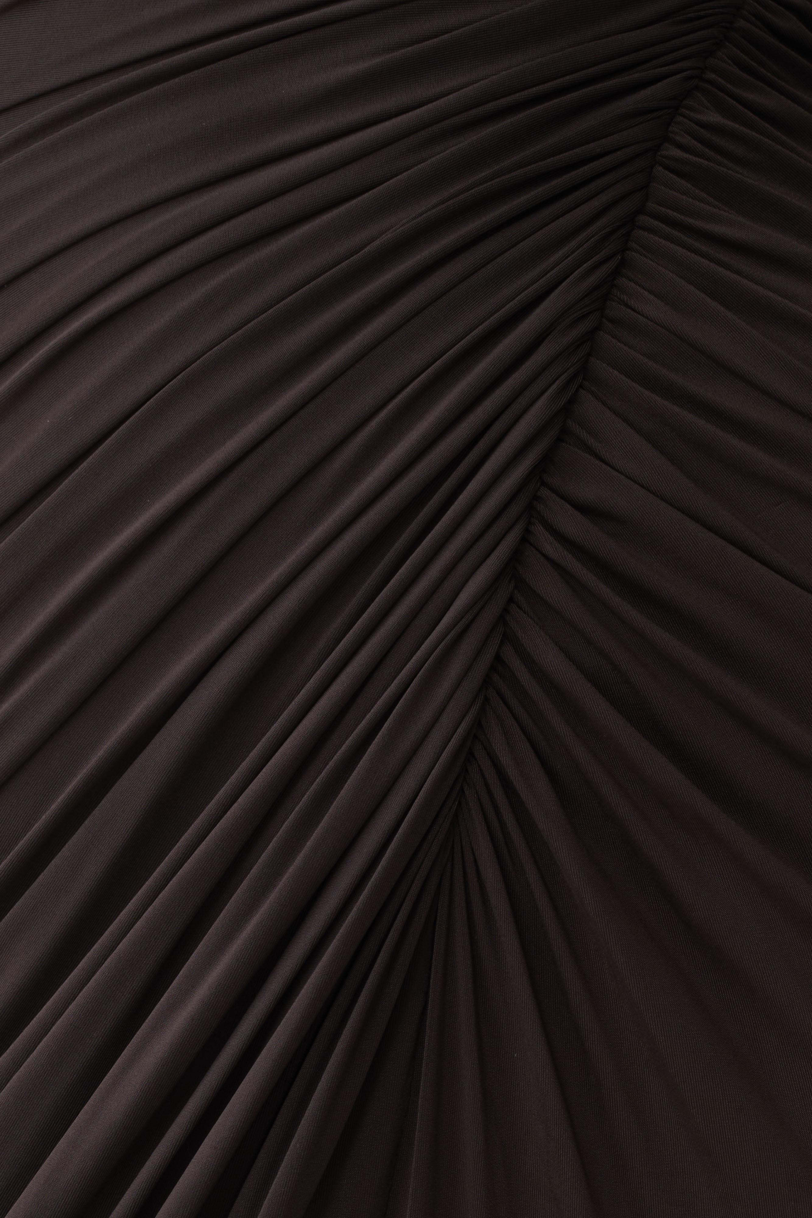 Ryn Twisted One Shoulder Maxi Dress - Dark Chocolate